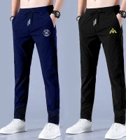 JM8.Combo 2 Pcs  Men's Sports Trousers ( Black & Blue)