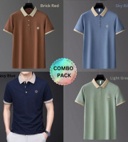 EF1.4 Pcs Premium China Cotton Polo-(101+102+104+105)