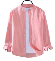 CT2.1 Pcs Full Sleeve Ban coler shirt–(Cream)