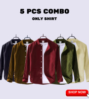 CT2.5 Pcs Full Sleeve Ban coler shirt-(Any Color)