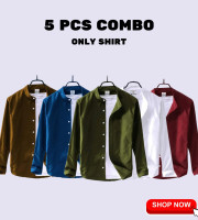 CT2.5 Pcs Full Sleeve Ban coler shirt-(Any Color)