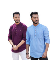 CT3.2 Pcs Long Sleeve Katua-(Sky+Jam)