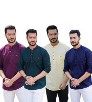 CT3.4 Pcs Long Sleeve Katua-(Purple+Botol Green+Blue+Lemon)