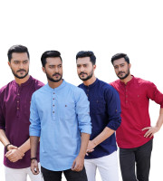 CT3.4 Pcs Long Sleeve Katua-(Purple+Sky+Blue+Meroon)