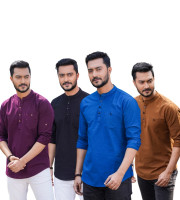 CT3.4 Pcs Long Sleeve Katua-(Purple+Black+Petrol+Benson)