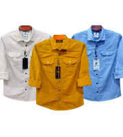 CT5.3 Pcs Full Sleeve NDP-White+Kathali+SkyBlue