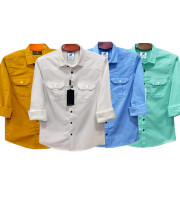 CT5.4 Pcs Full Sleeve NDP-White+Kathali+SkyBlue+Pest