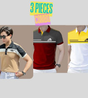 3 Pcs Polo Shirt-(07+08+06)