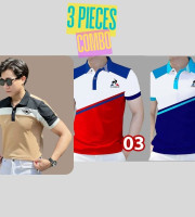 3 Pcs Polo Shirt-(08+03+02)