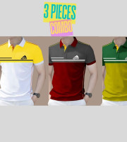 3 Pcs Polo Shirt-(07+06+05)