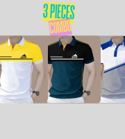 3 Pcs Polo Shirt-(04+06+01)