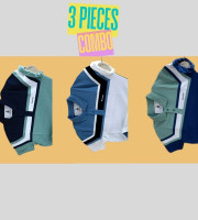 3 Pcs Polo Shirt-(15+12+13)