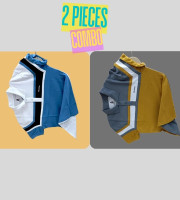 2 Pcs Polo Shirt-(10+14)