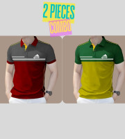 2 Pcs Polo Shirt-(07+05)