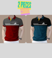 2 Pcs Polo Shirt-(07+04-)