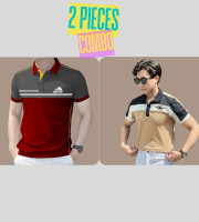 2 Pcs Polo Shirt-(07+08)