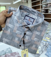 SBD-0274-ফুল হাতা প্রিন্ট শার্ট(পিউর কটন)