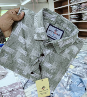 SBD-0275-ফুল হাতা প্রিন্ট শার্ট(পিউর কটন)