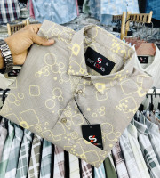 SBD-0279-ফুল হাতা প্রিন্ট শার্ট(পিউর কটন)