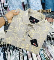 SBD-0282-ফুল হাতা প্রিন্ট শার্ট(পিউর কটন)