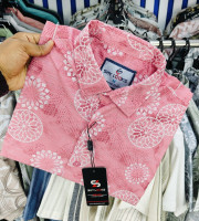 SBD-0285-ফুল হাতা প্রিন্ট শার্ট(পিউর কটন)