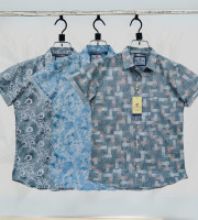 Com1.-0105 - পিউর কটন (হাফ হাতা শার্ট) কম্বো-৩ পিছ